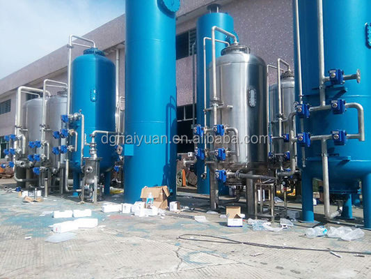 100LPH منزوع الأيونات نظام تنقية المياه الكربون الصلب أيون تبادل المواد