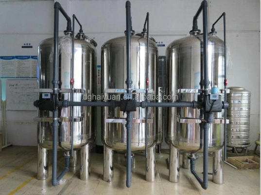 2500L / H الكربون الصلب غير القابل للصدأ الصلب الكربون النشط مرشح رمال الكوارتز