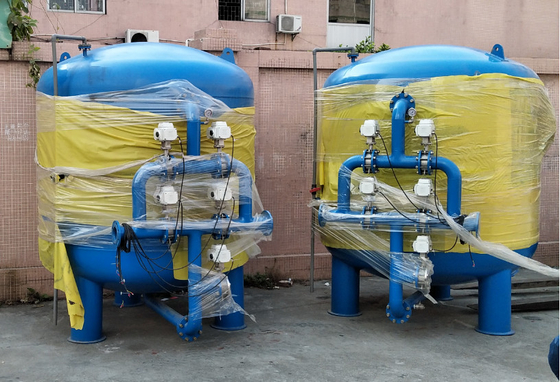 2500L / H الكربون الصلب غير القابل للصدأ الصلب الكربون النشط مرشح رمال الكوارتز