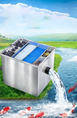 نظام تدوير المياه في الهواء الطلق من الفولاذ المقاوم للصدأ Koi Pond 2000LPH